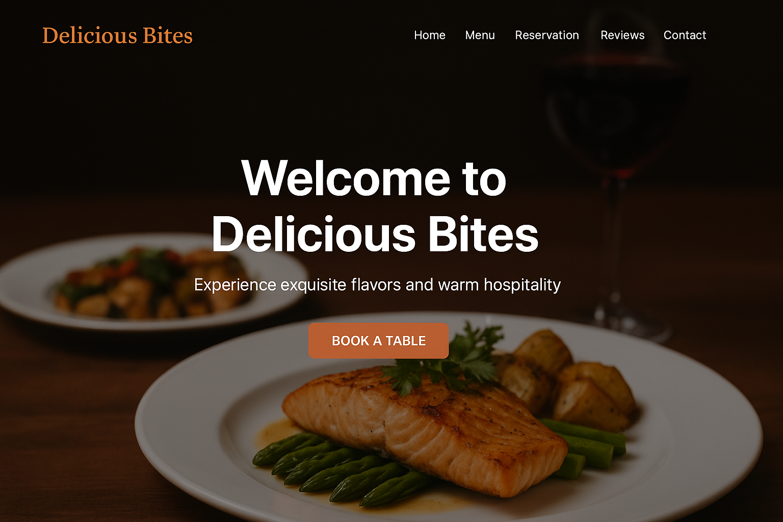 Delicious Bites Restaurant Banner